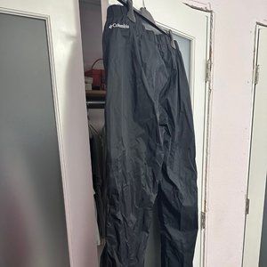 Columbia Omni-tech Black Size Large Waterproof Rain Pants